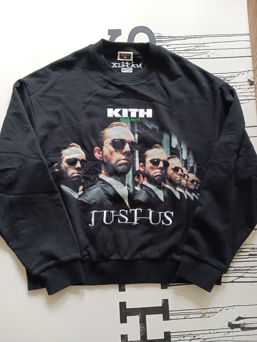 KITH MATRIX JUST US black Sweatshirt Size L